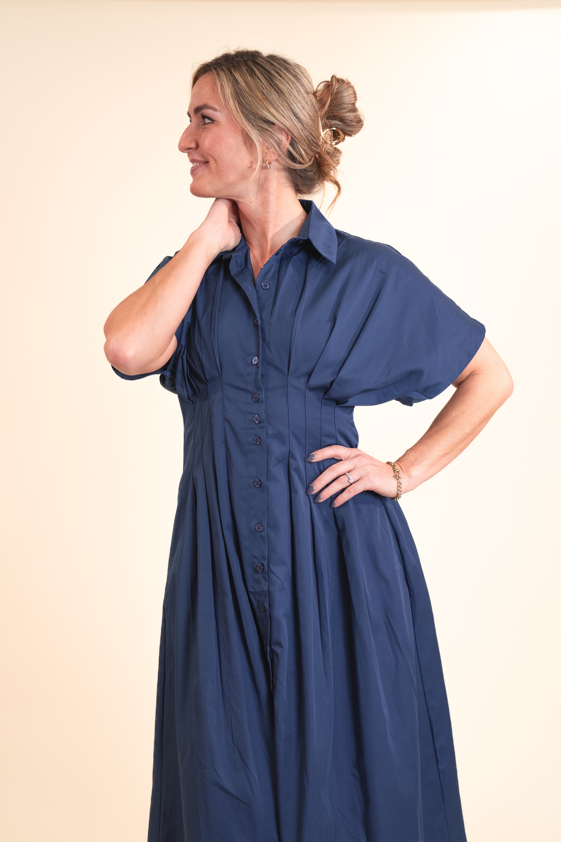 Button Down Shirt Maxi Dress M Button Down Shirt Maxi Dress M