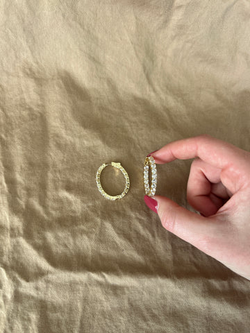 Oval inside out hoops