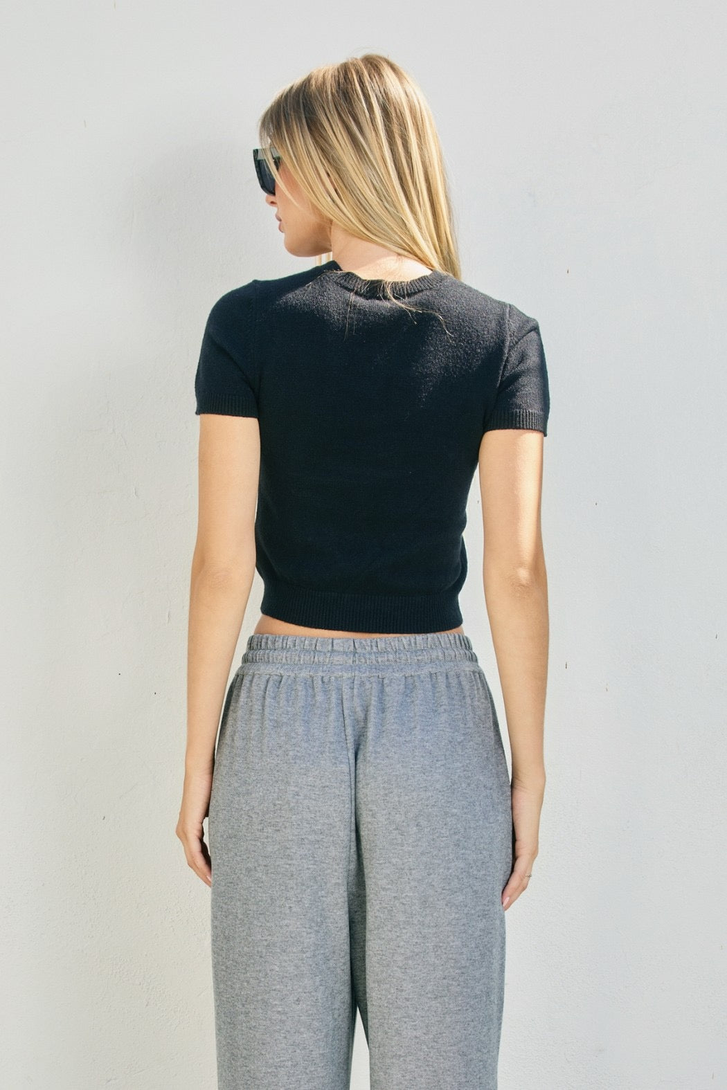 Short Sleeve Sweater Top